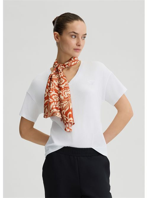 t-shirt in cotone con foulard LIU JO | WA5154J6308/M9541